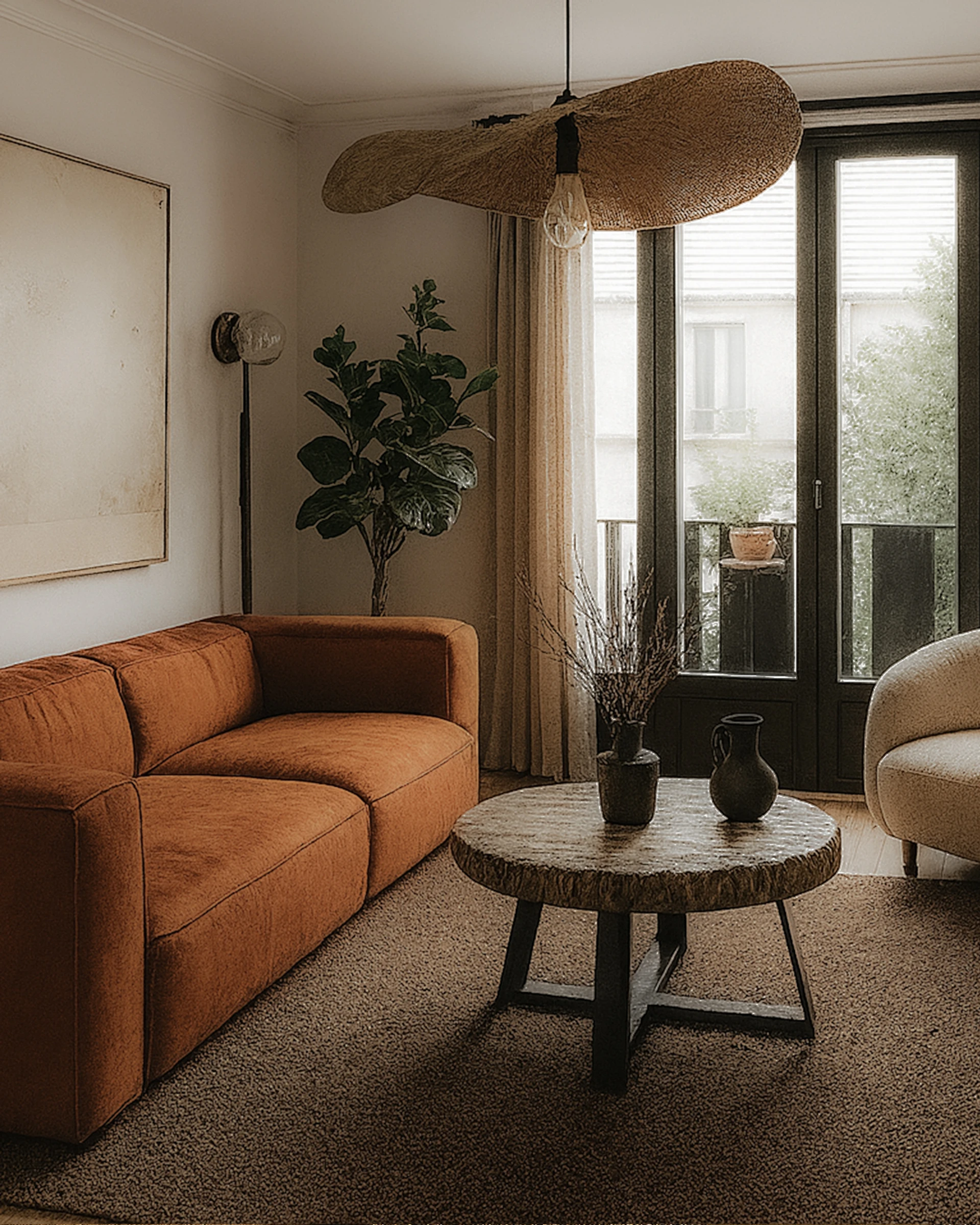 Salon cosy appartement centre-ville