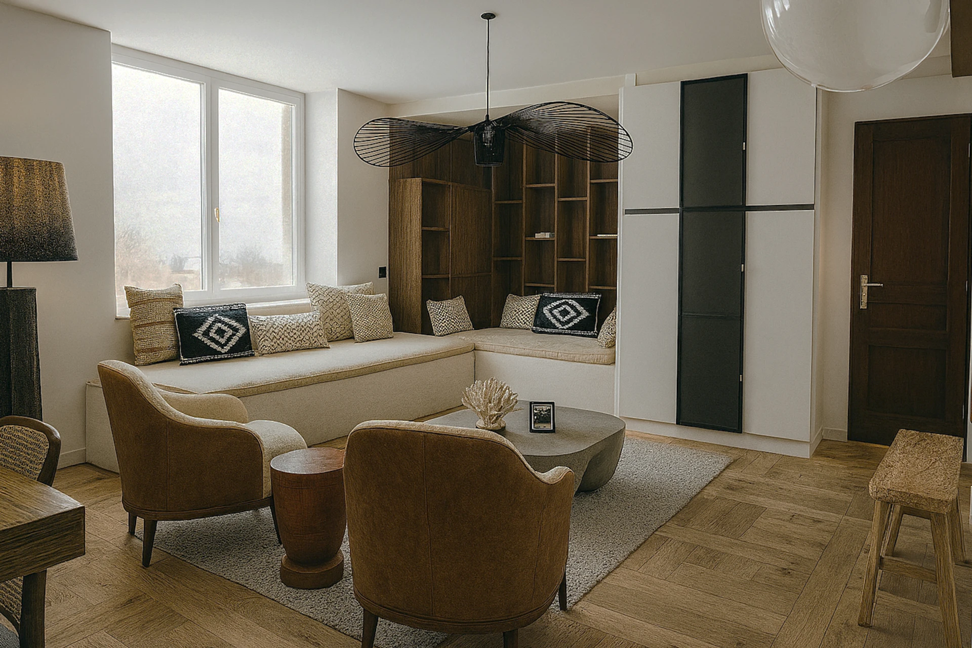 Salon appartement contemporain Plougonvelin
