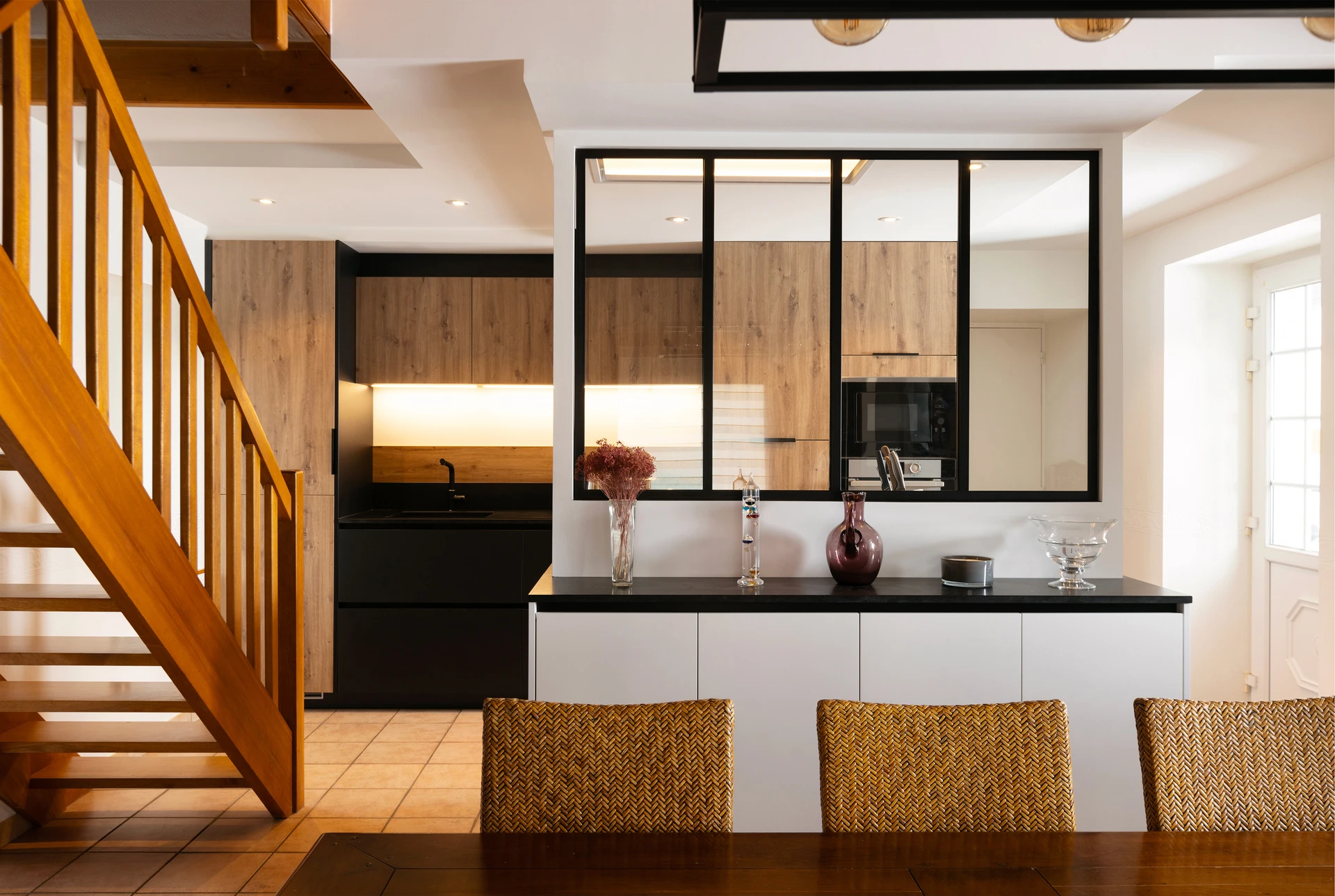 Rénovation Cuisine avec verrière traditionnel