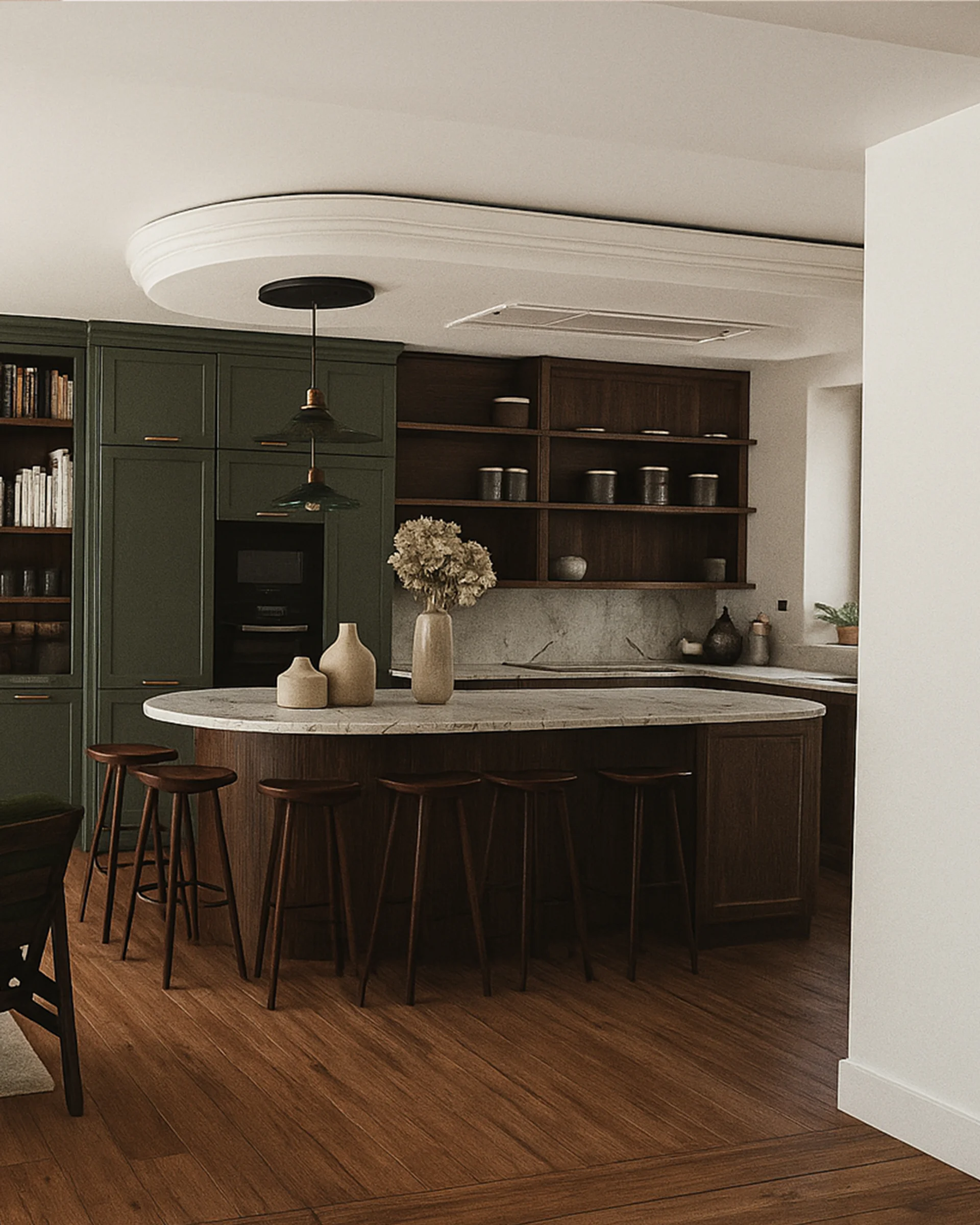 CUISINE NOYER AVEC AGENCEMENT SUR MESURE